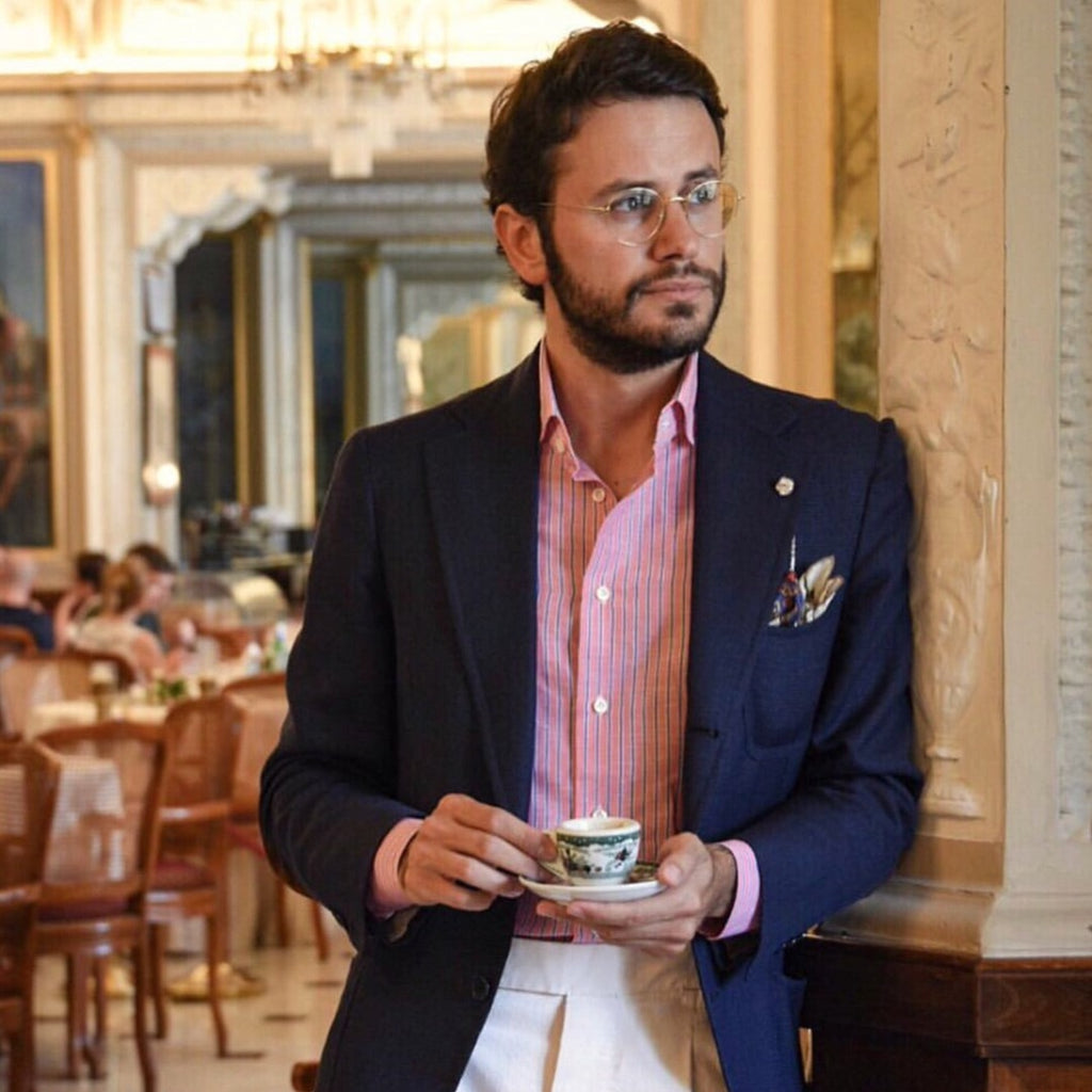 Vanilla Chianti Cream Pocket Square Serà Fine Silk