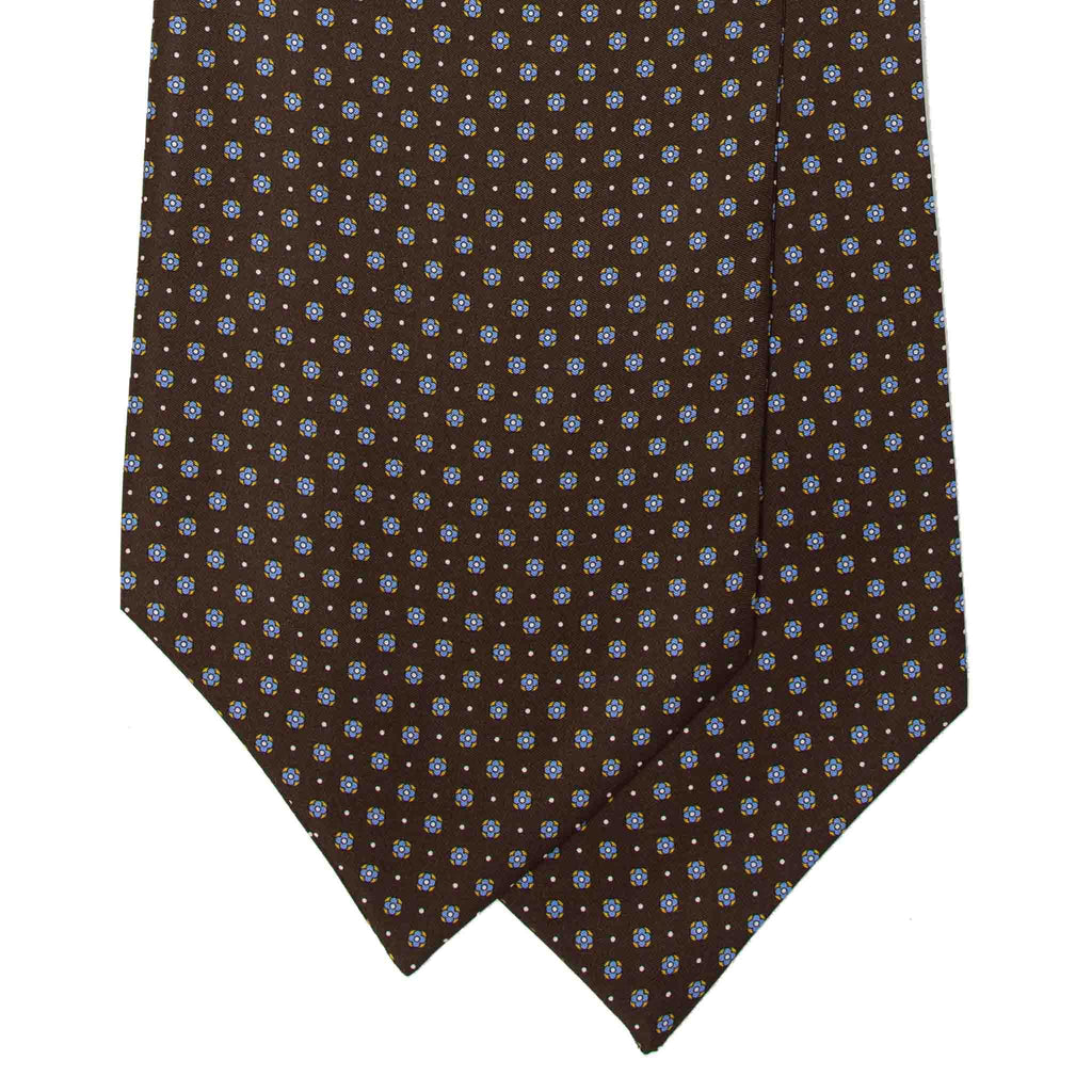 SERA FINE SILK - brown pattern silk ascot