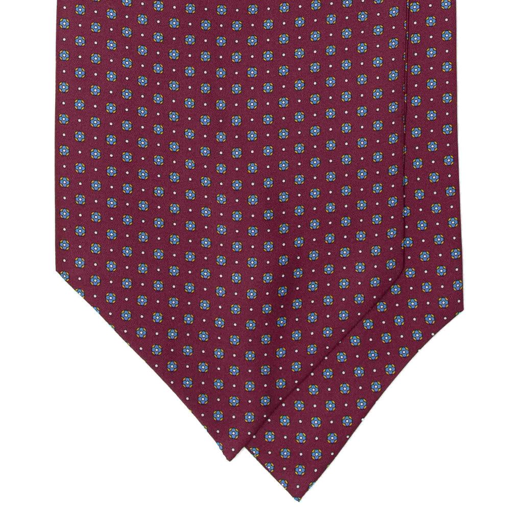 sera fine silk - burgundy pattern silk ascot