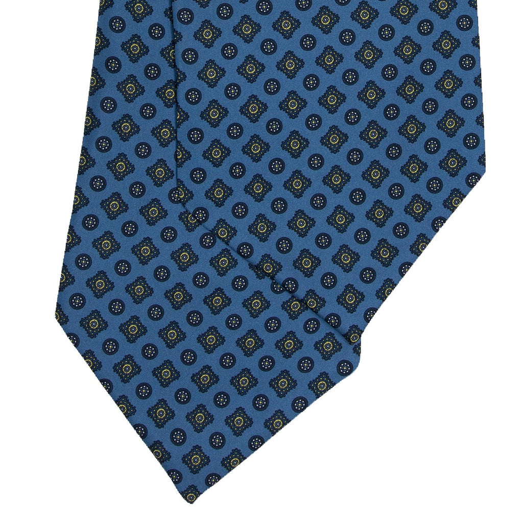 serà fine silk - Light Blue pattern Silk Ascot