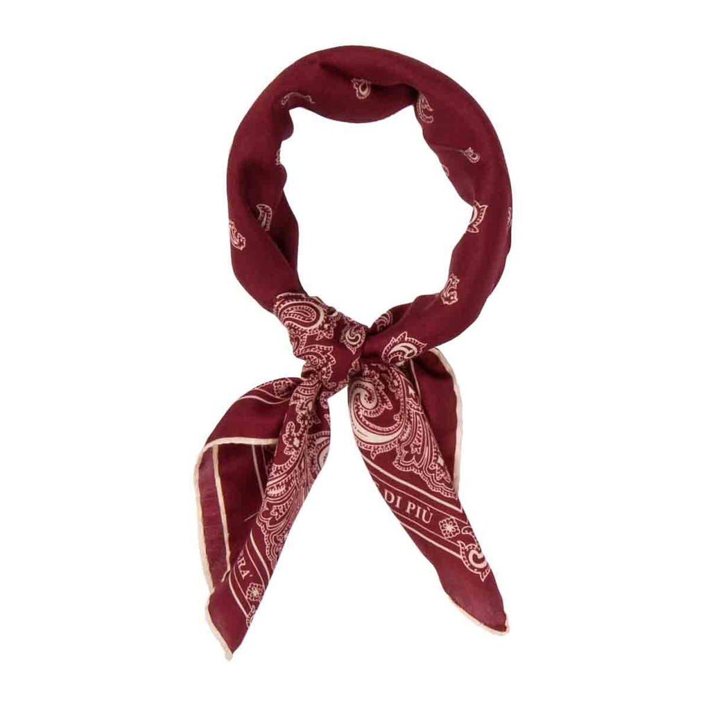 innamorato red cotton silk bandana