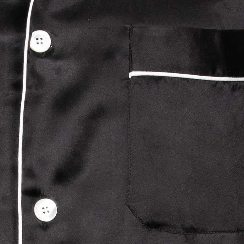 black silk satin pajama - serà fine silk