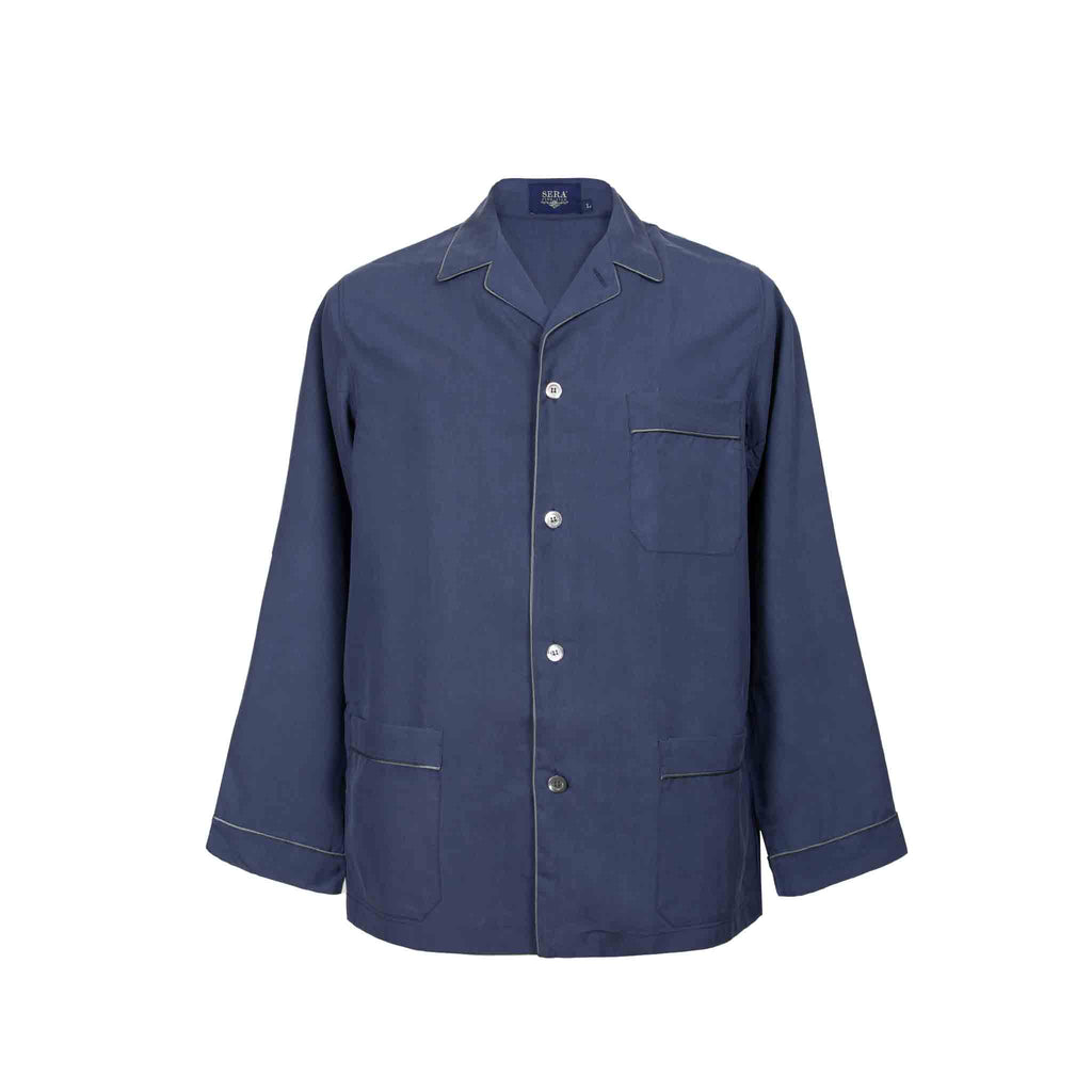 sera fine silk - navy blue silk pajama top