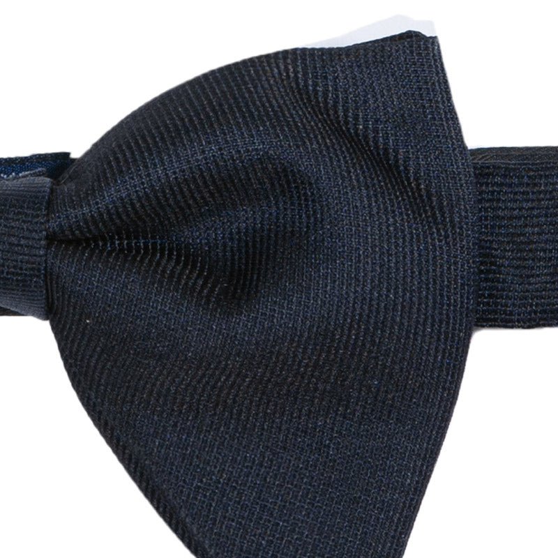 dark blue grosgrain pre-tied silk butterfly bow tie - serà fine silk