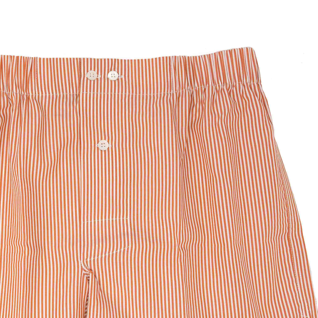 sera fine silk - orange striped cotton boxers