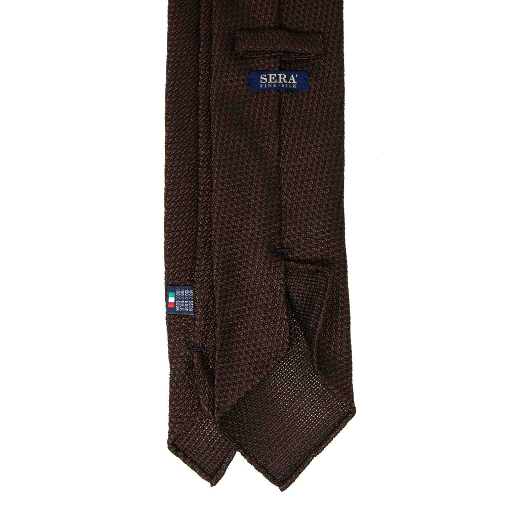 brown garza grossa grenadine silk tie