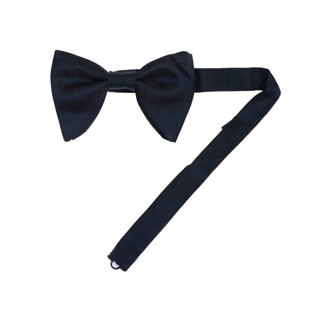 Oxford Dark Blue Grosgrain Pre-Tied Silk Bow Tie Serà Fine Silk