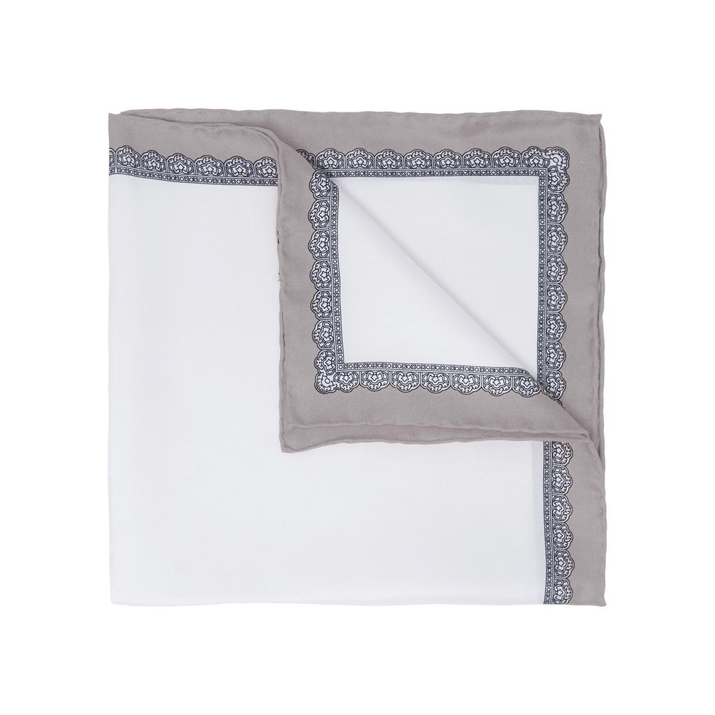 serà fine silk - Light Grey Essential Silk Pocket Square