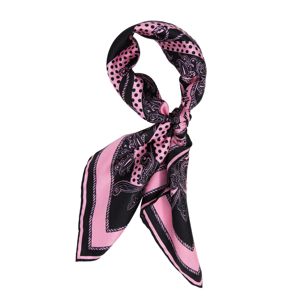 eclectic spring in portofino pink silk bandana