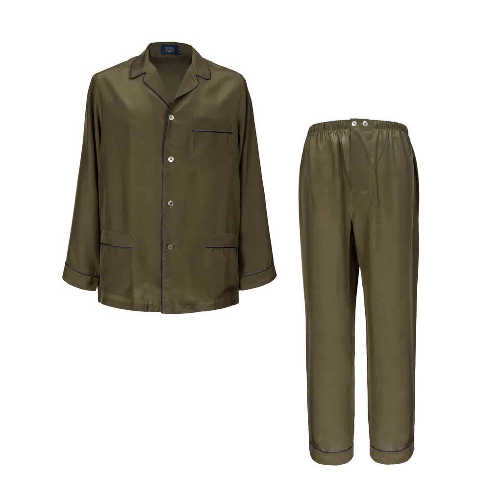 sera fine silk - green silk pajama