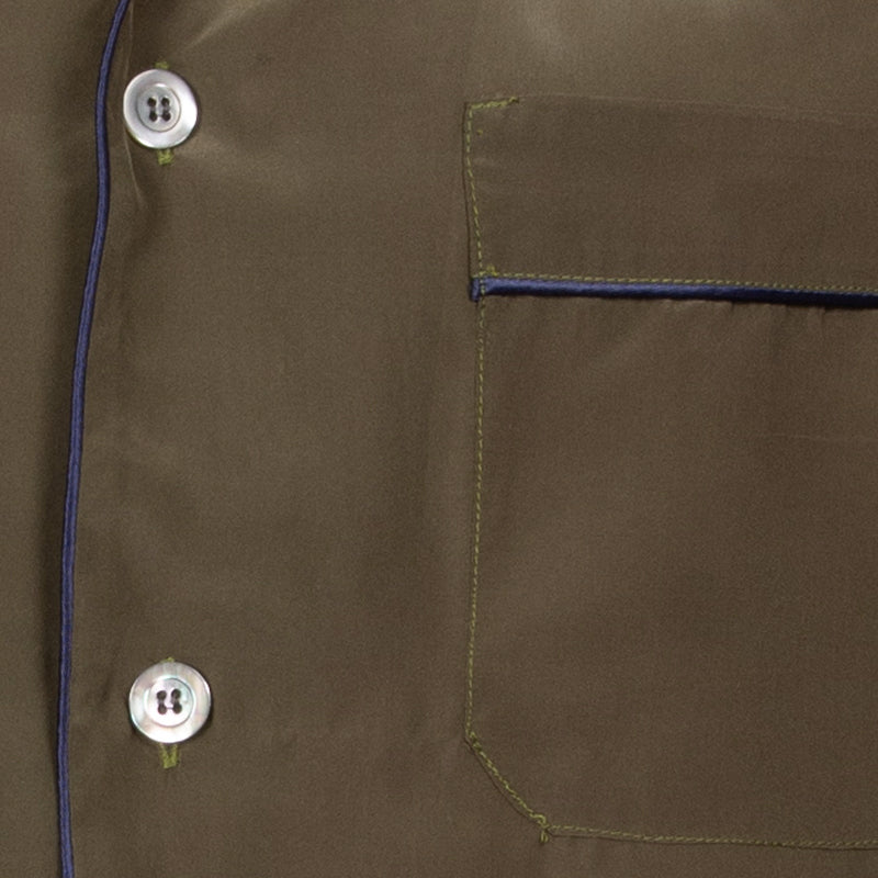 sera fine silk - green silk pajama