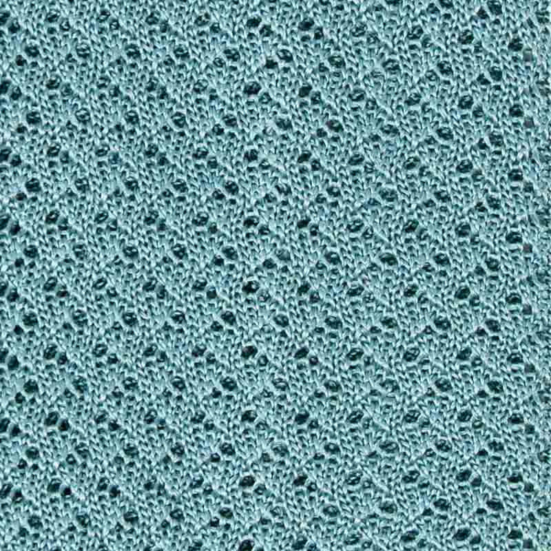 Aqua Hazelnut V Point Knitted Tie Serà Fine Silk