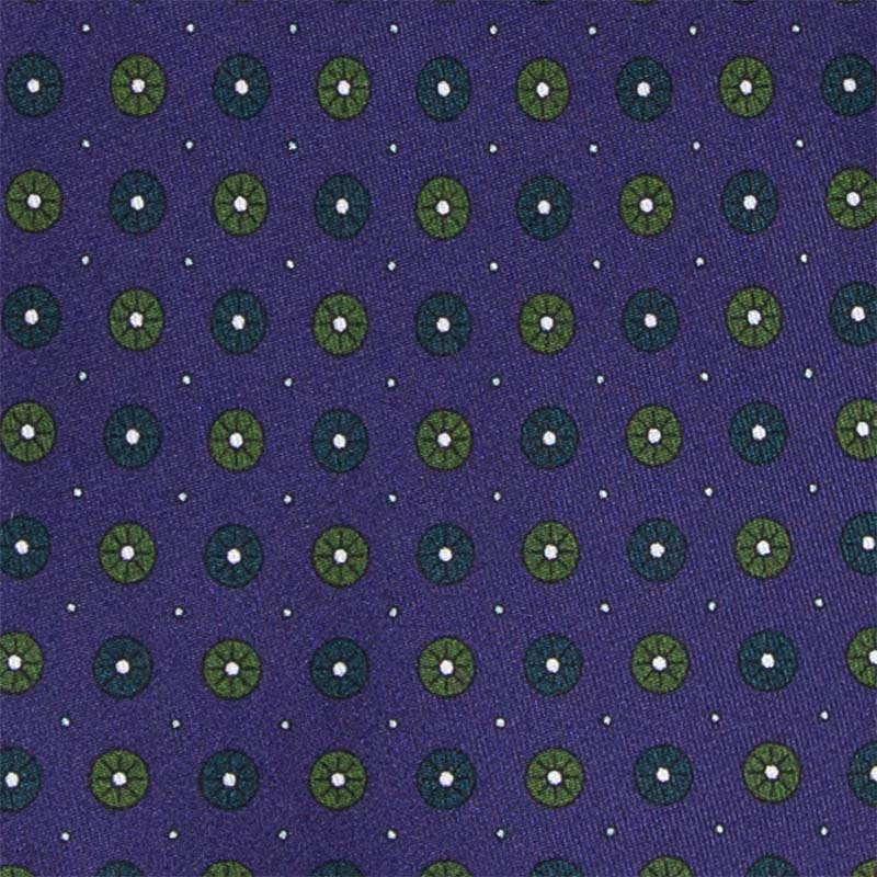 purple with small circles patterned silk tie - serà fine silk