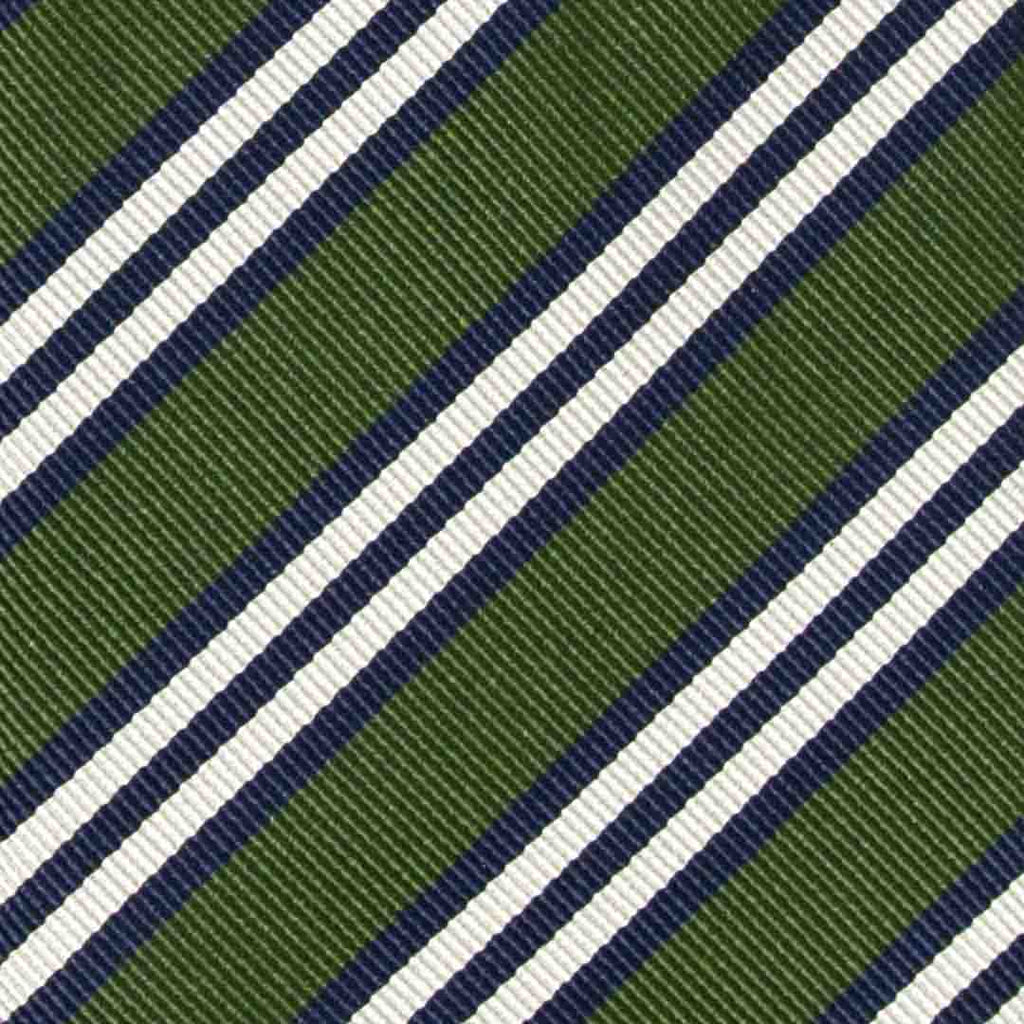 sera fine silk green regimental silk tie