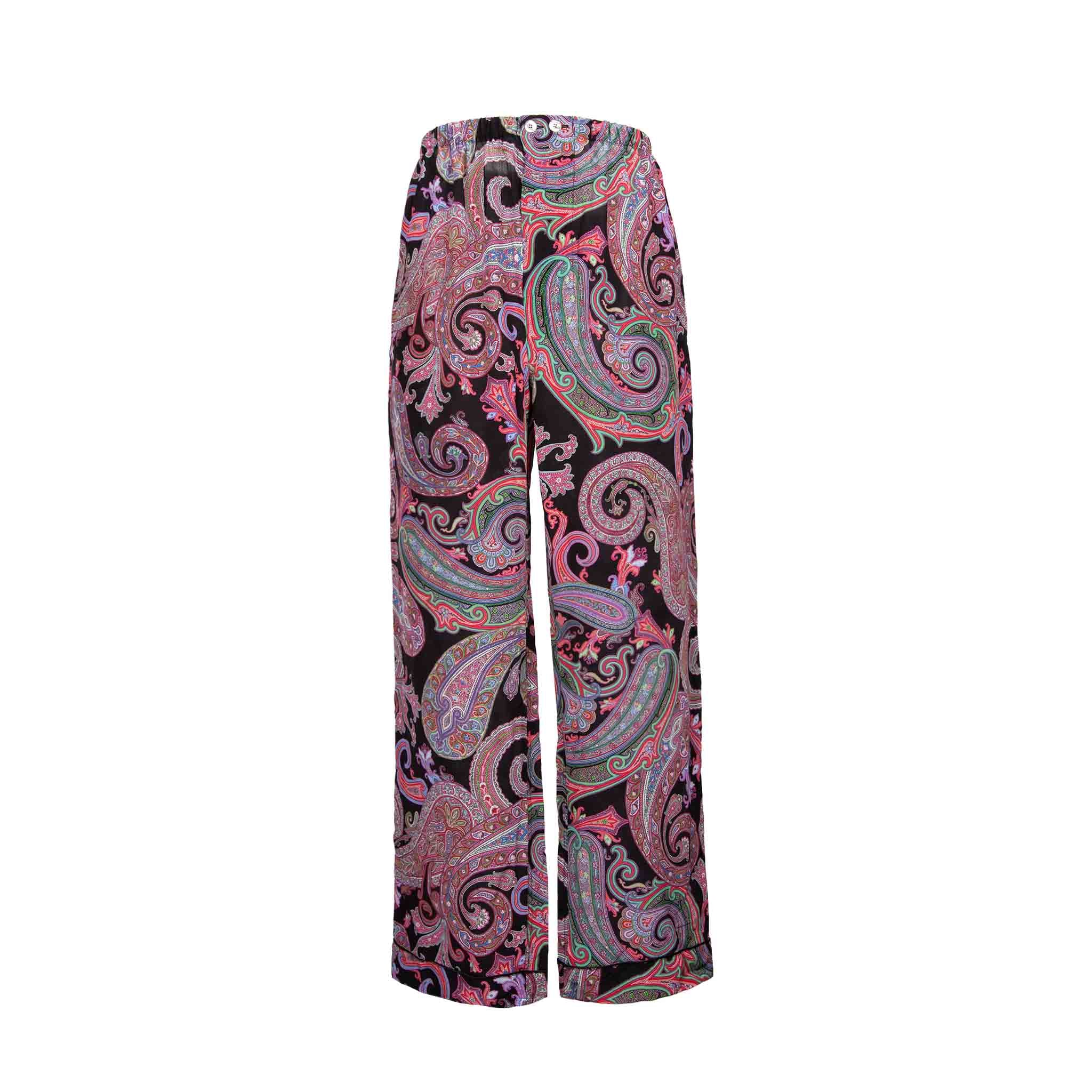 Paisley silk pajamas best sale