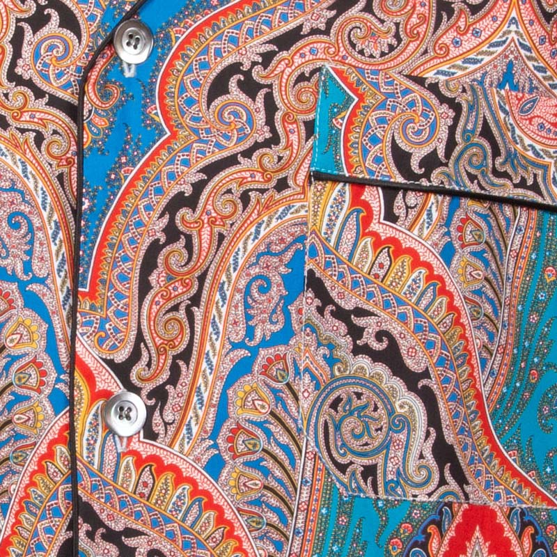 multicolor paisley patterned cotton pajama - serà fine silk