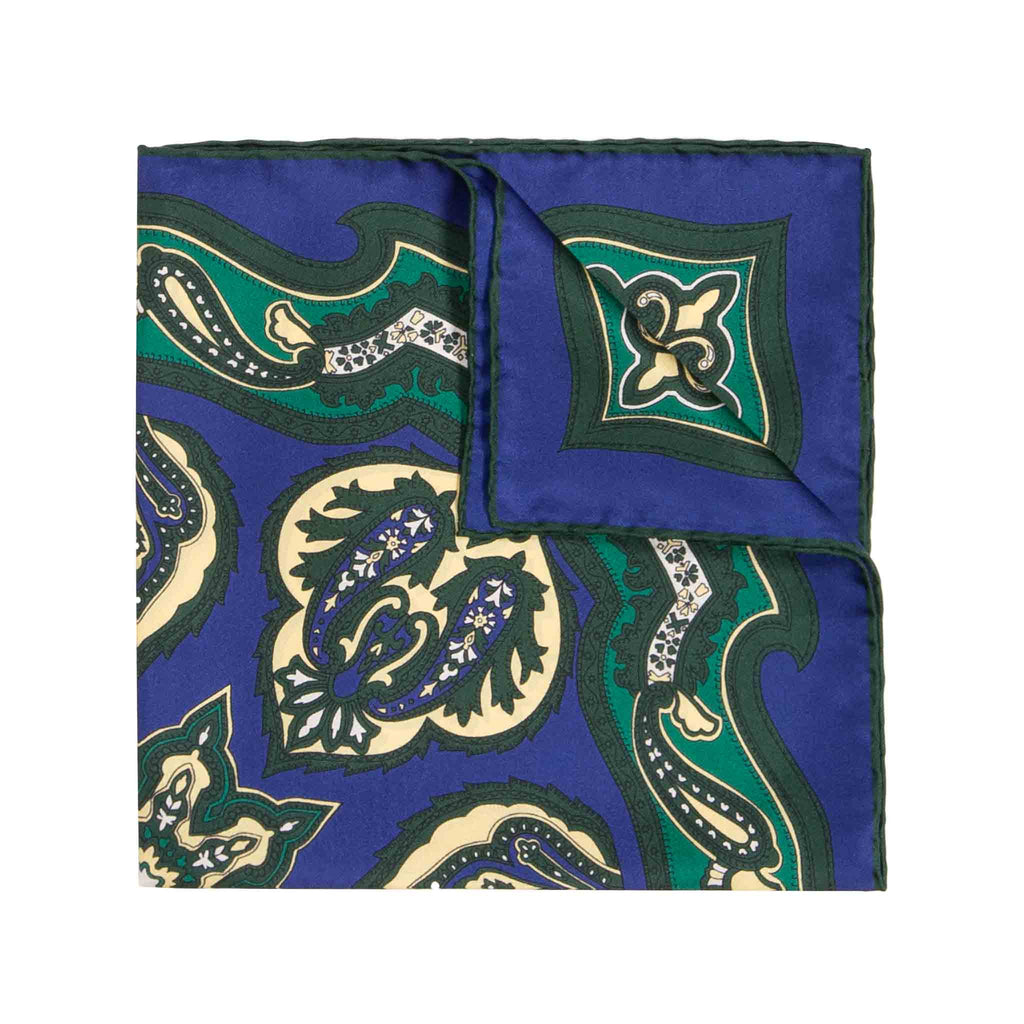 Magnolia Chianti Silk Pocket Square Serà Fine Silk