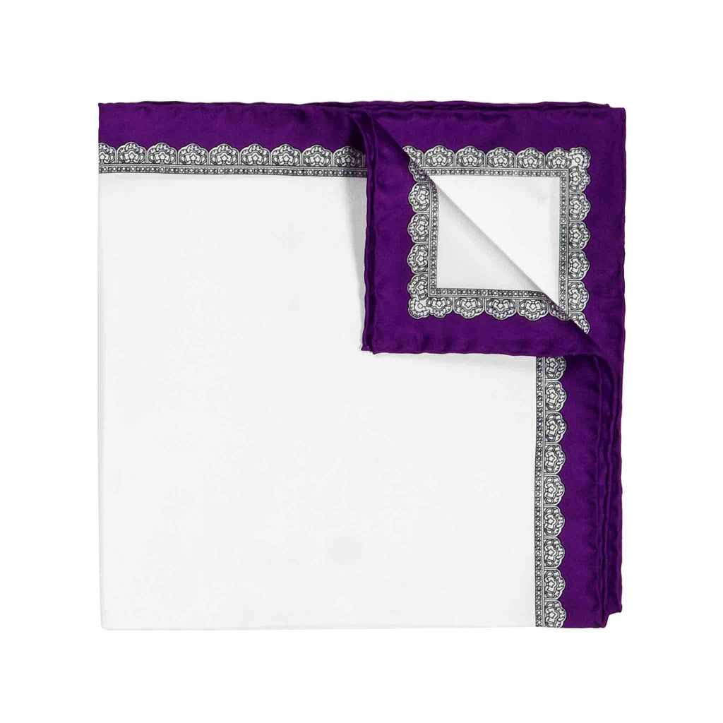Purple Essential Silk Pocket Square Serà Fine Silk