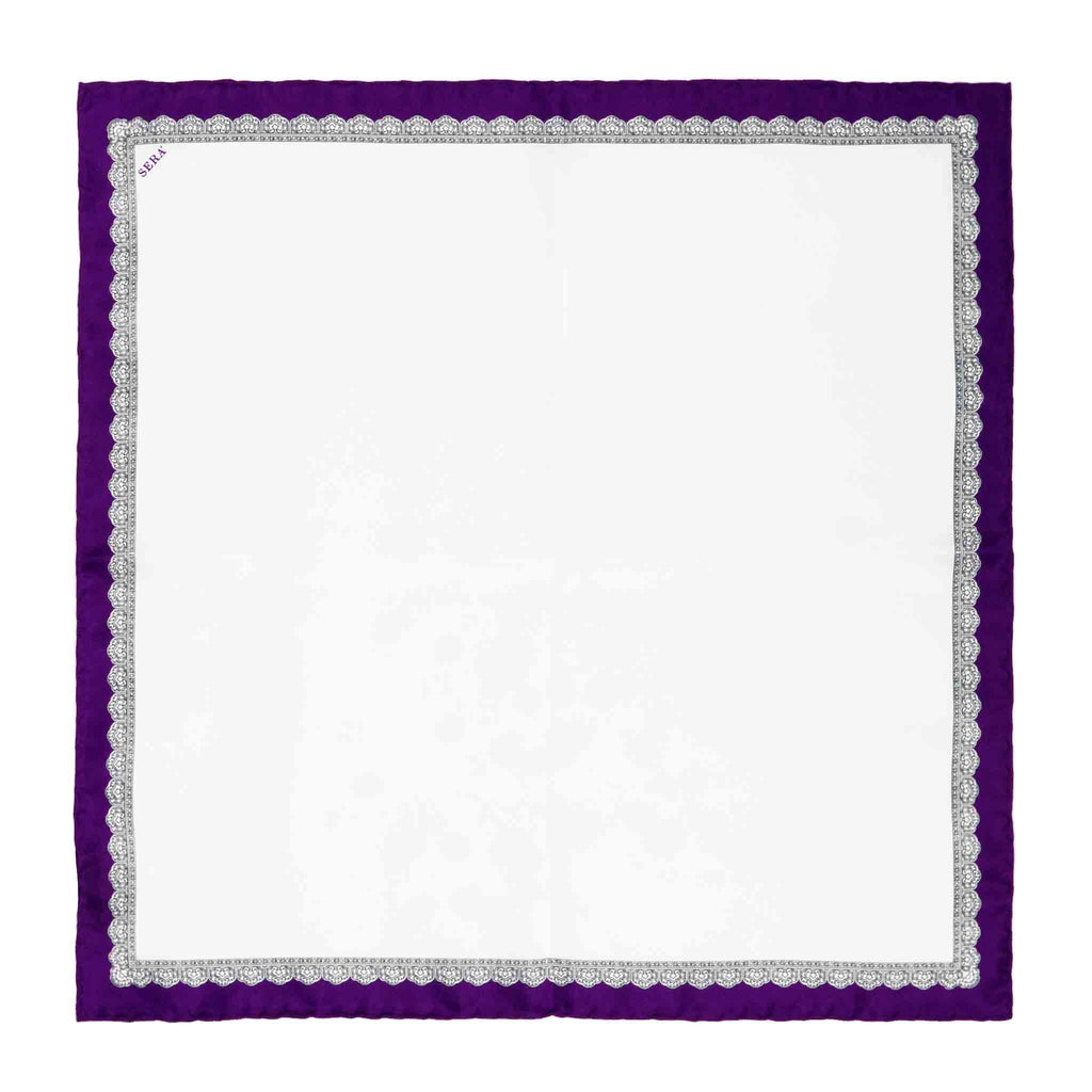 Purple Essential Silk Pocket Square Serà Fine Silk
