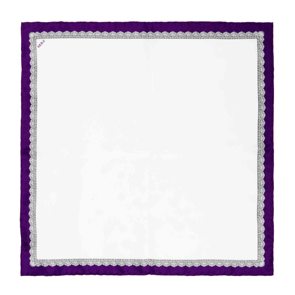 Purple Essential Silk Pocket Square Serà Fine Silk