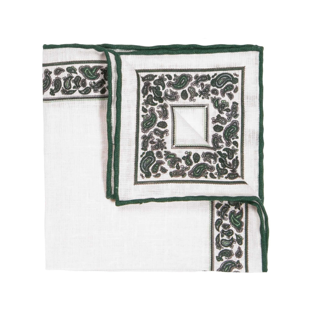 Clover Lucky Charms Linen Pocket Square Serà Fine Silk