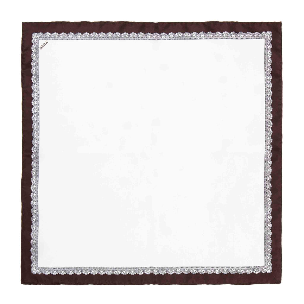 Brown Essential Silk Pocket Square Serà Fine Silk