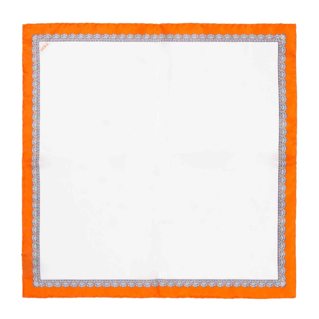 Orange Essential Silk Pocket Square Serà Fine Silk