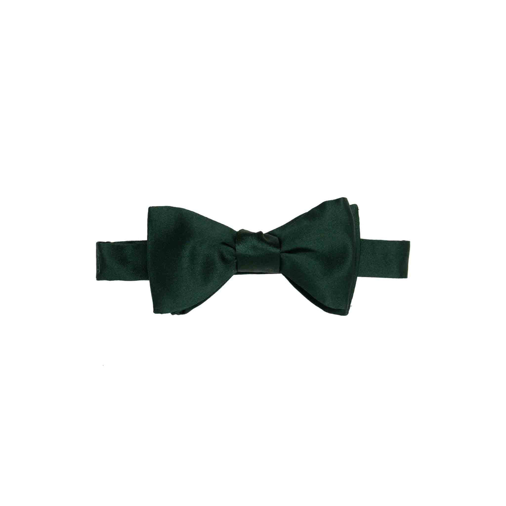 sera fine silk - green self-tie silk bow tie