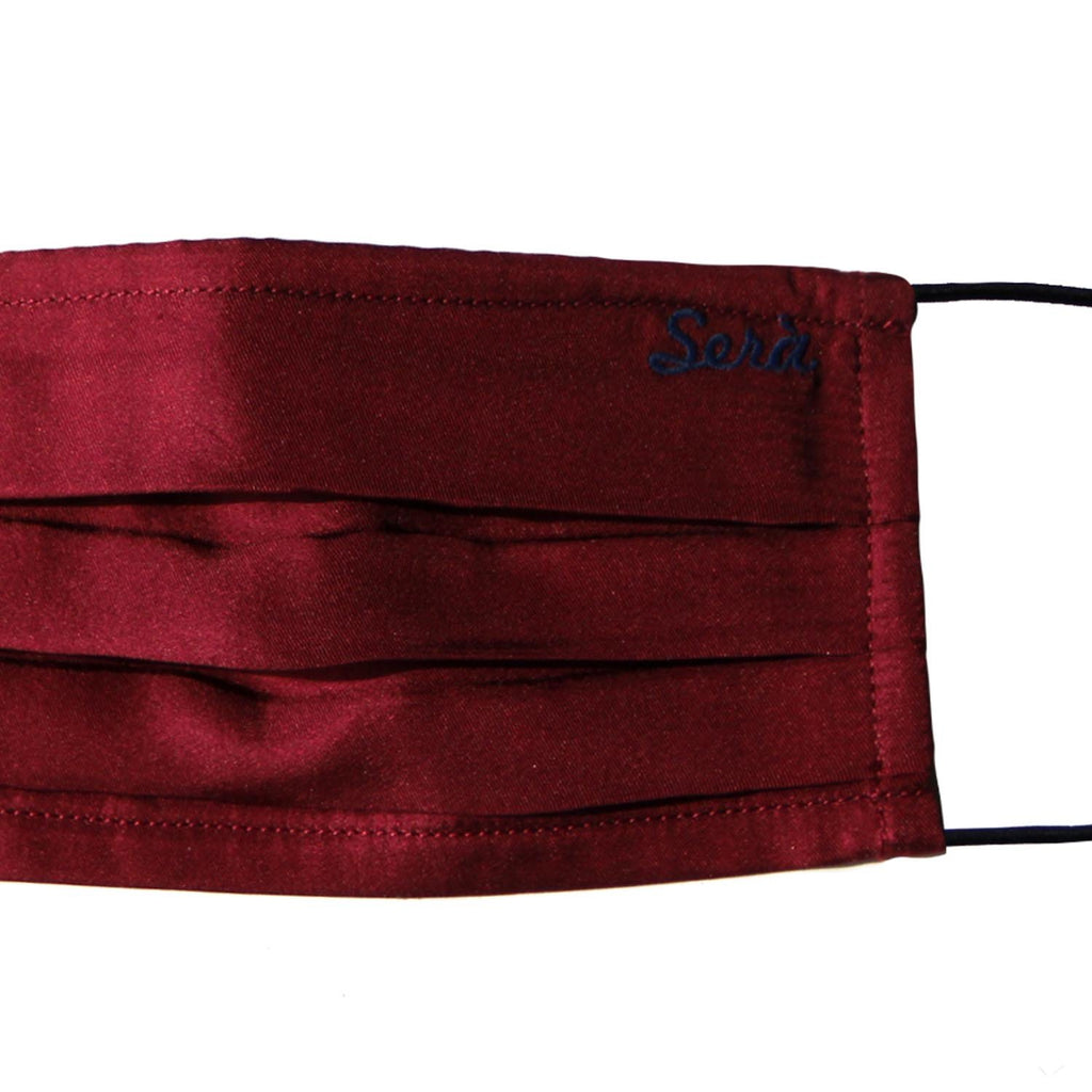 serà fine silk - burgundy silk face cover