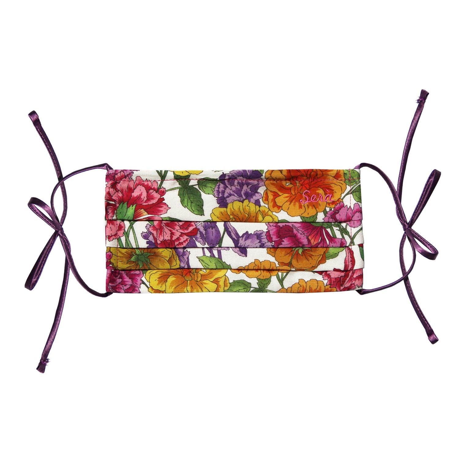 flowers face cover pocket