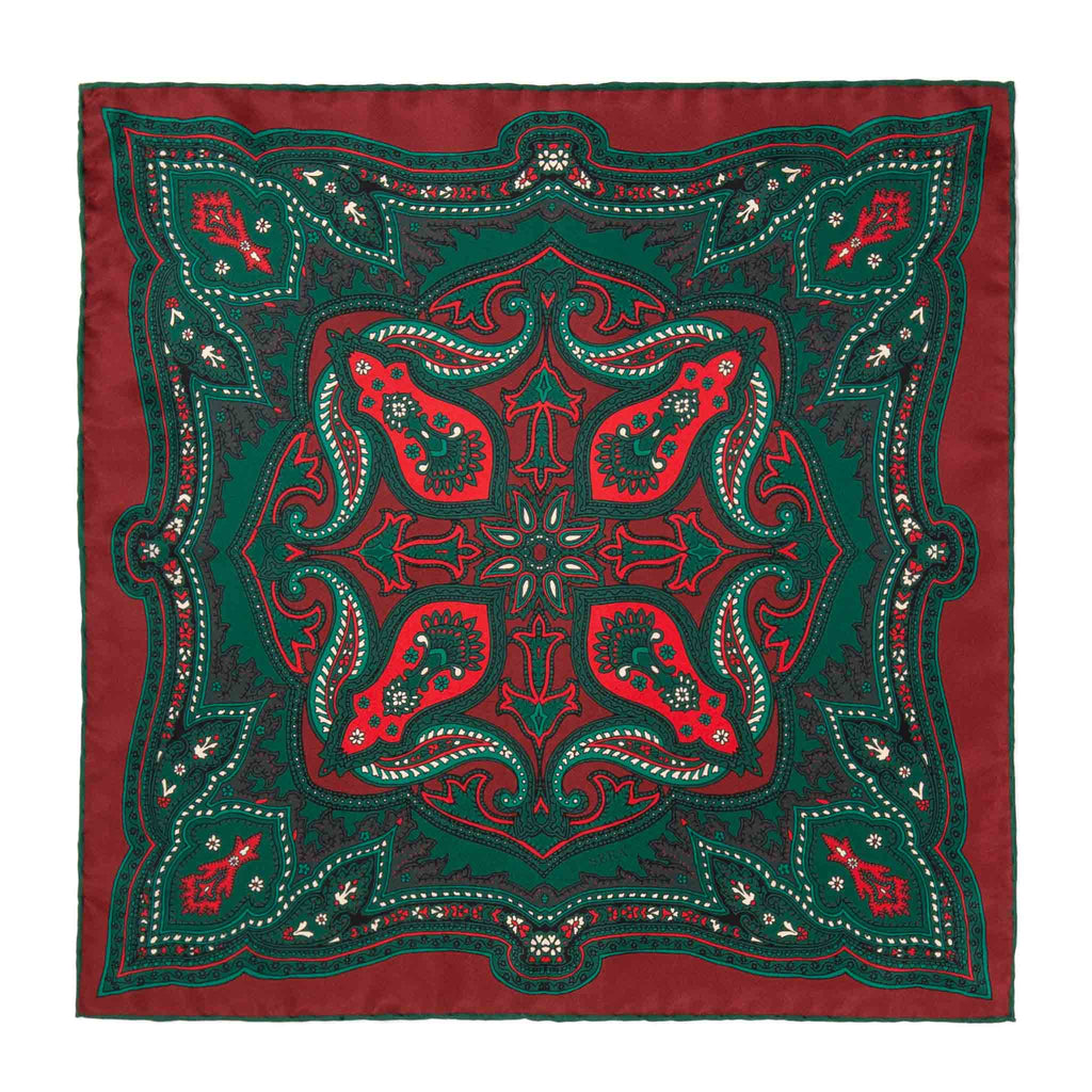 Clove Ripasso Silk Pocket Square Serà Fine Silk