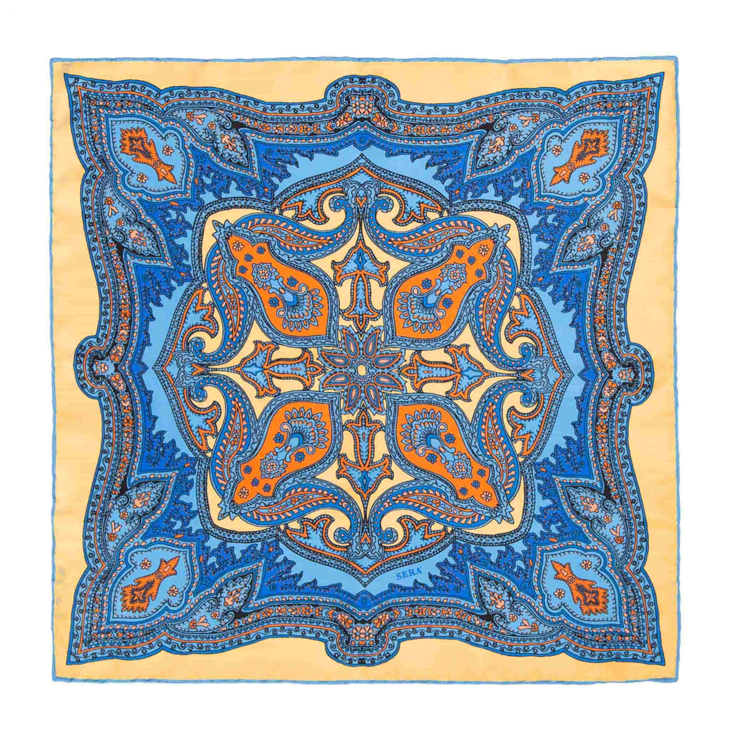 Vanilla Ripasso Silk Pocket Square Serà Fine Silk