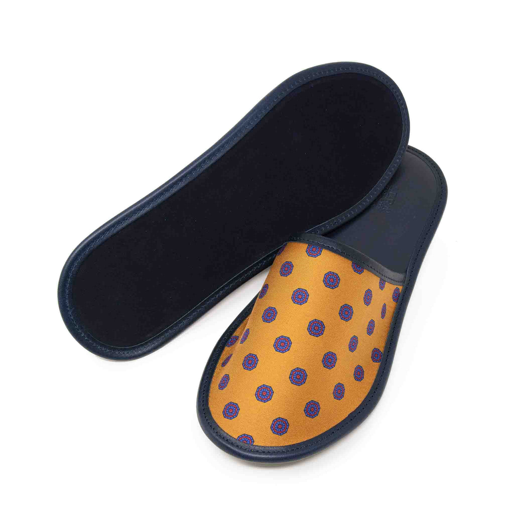 Mens online silk slippers