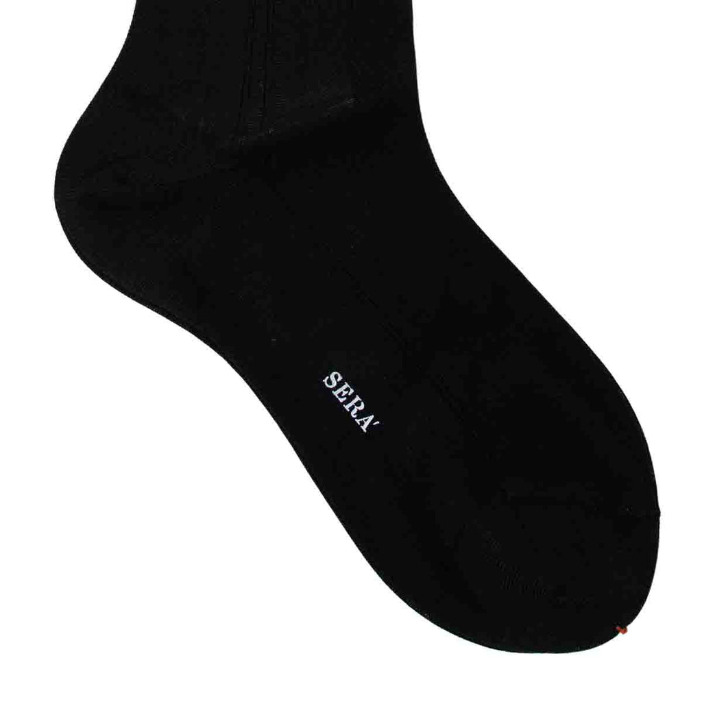 Black Tuxedo Socks Serà Fine Silk