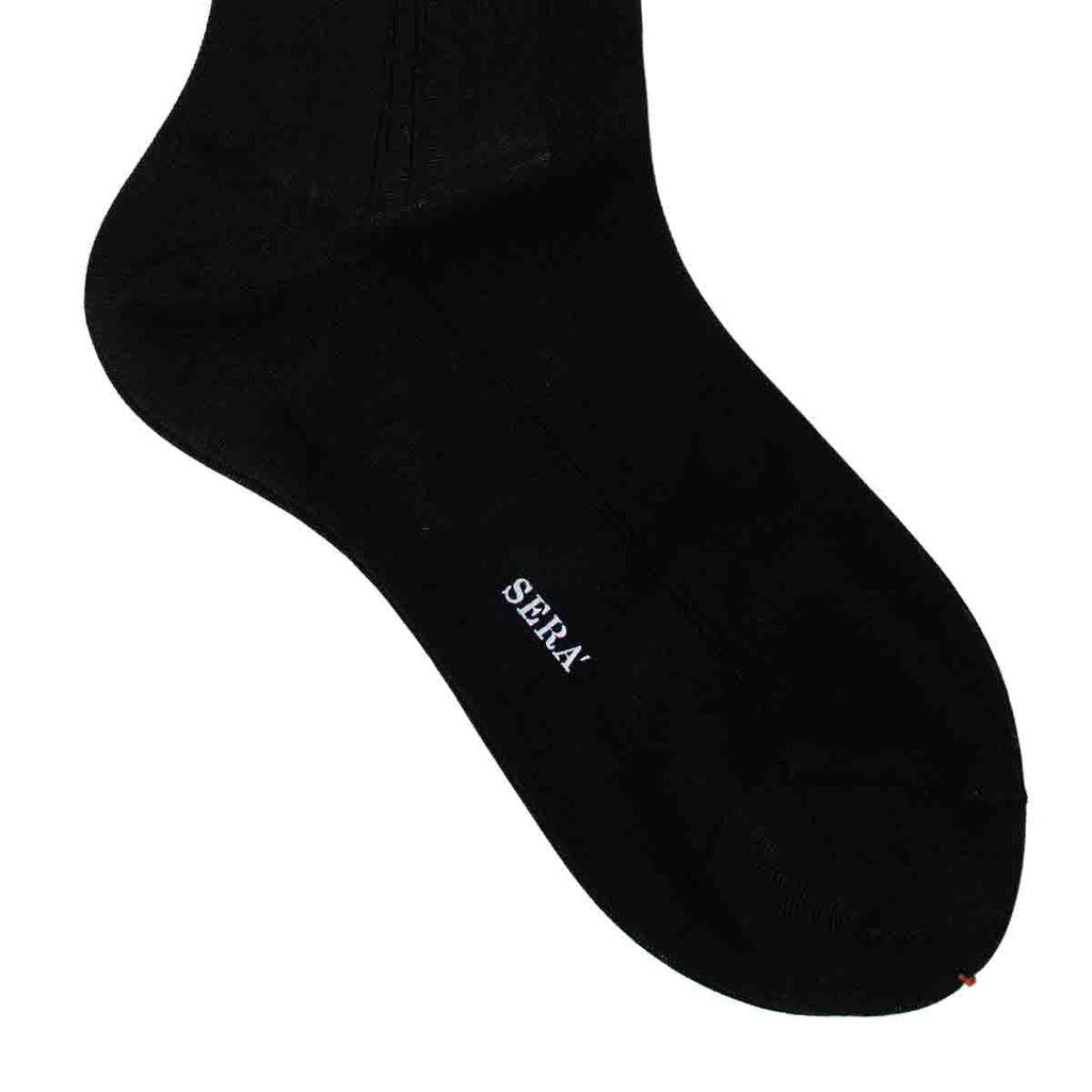 black tuxedo silk socks - serà fine silk