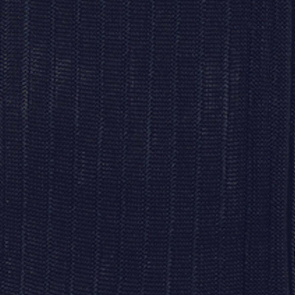 dark blue ribbed wool socks - serà fine silk