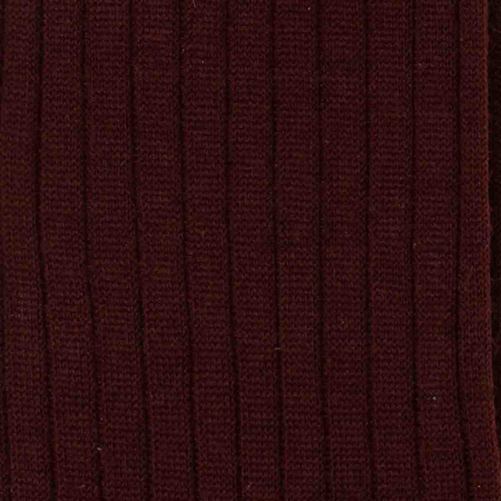 burgundy ribbed wool socks - serà fine silk