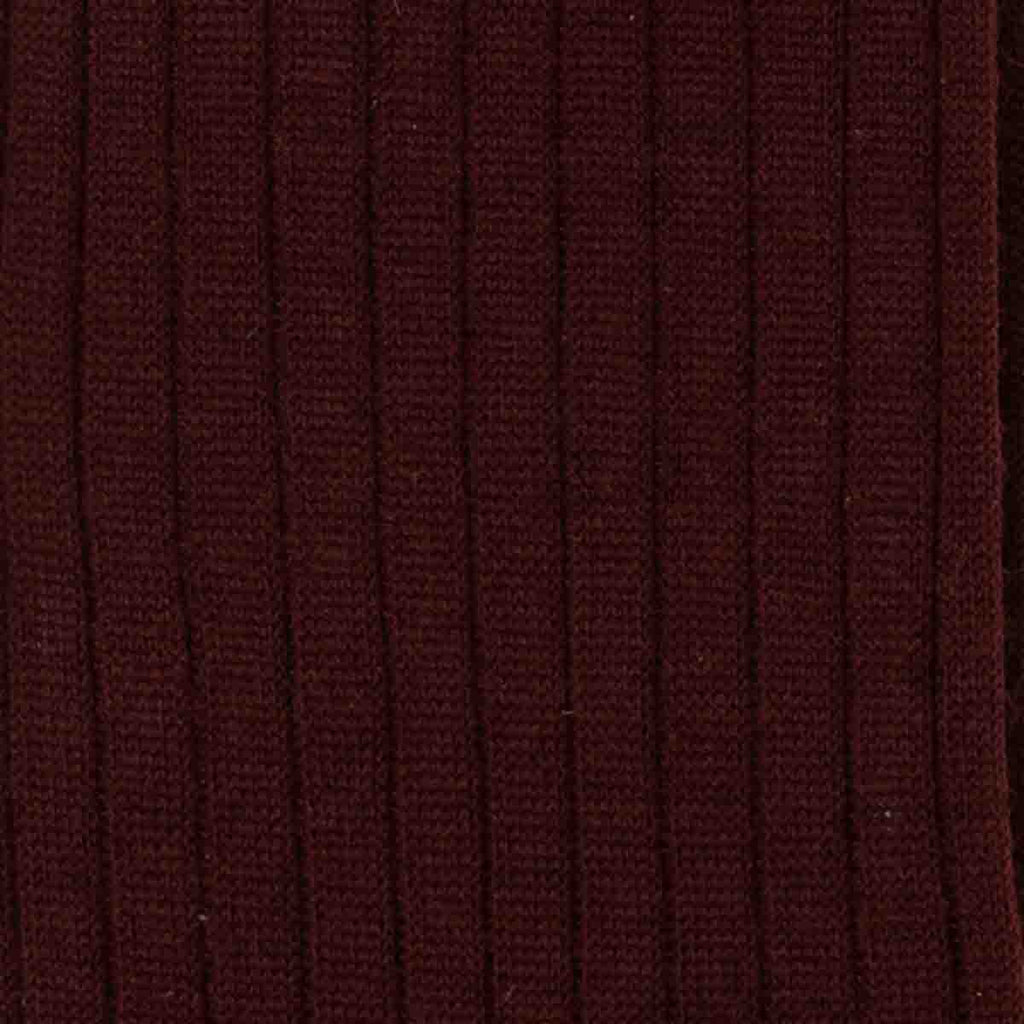 burgundy ribbed wool socks - serà fine silk