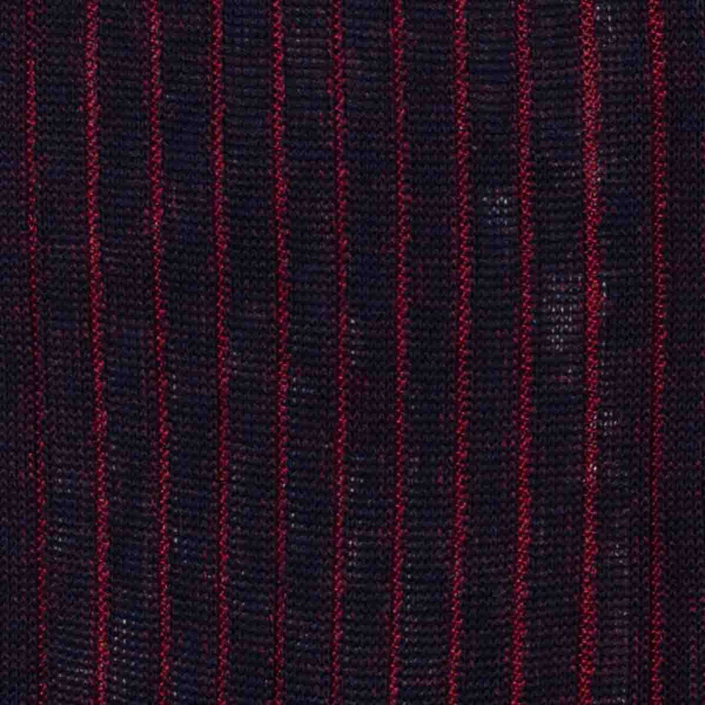 dark blue striped socks - serà fine silk
