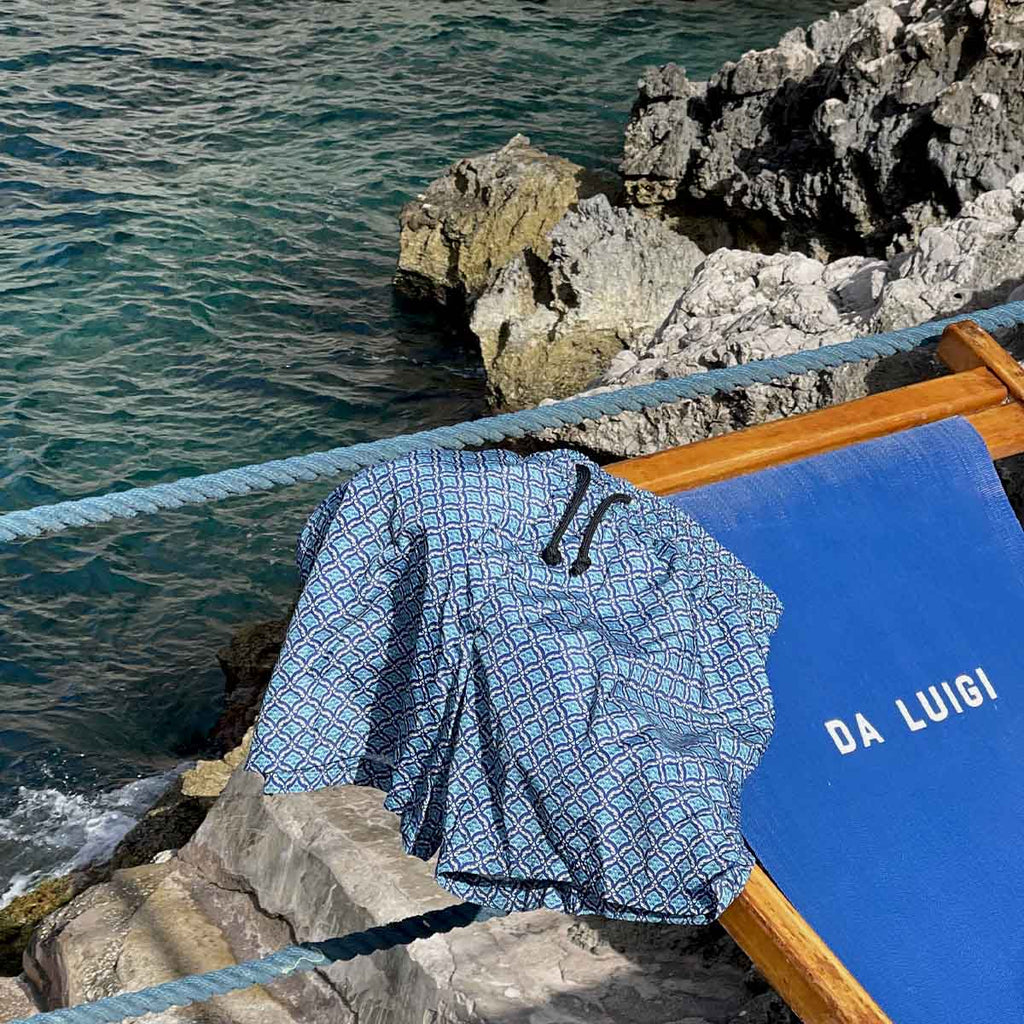 sera fine silk - procida blue swimsuit