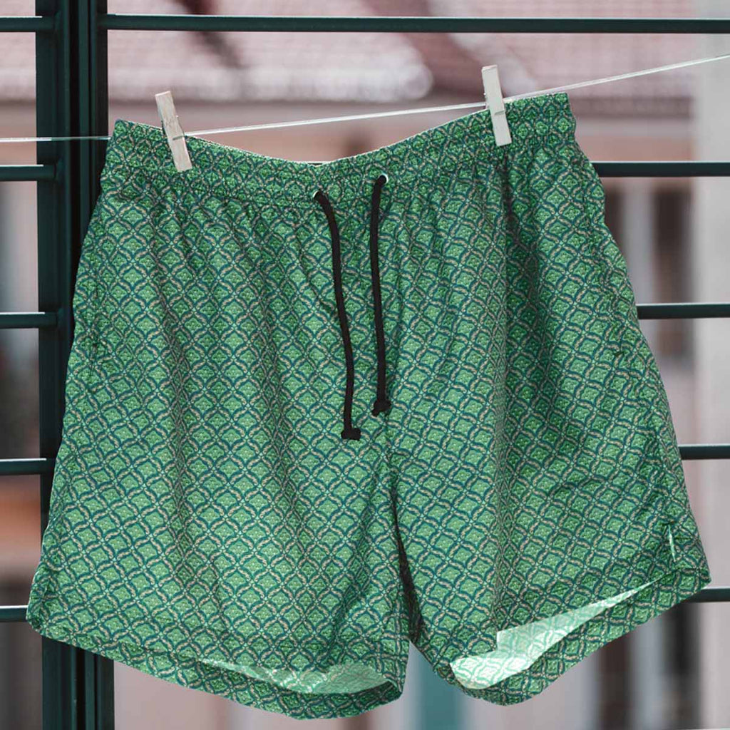 sera fine silk - procida green swimsuit