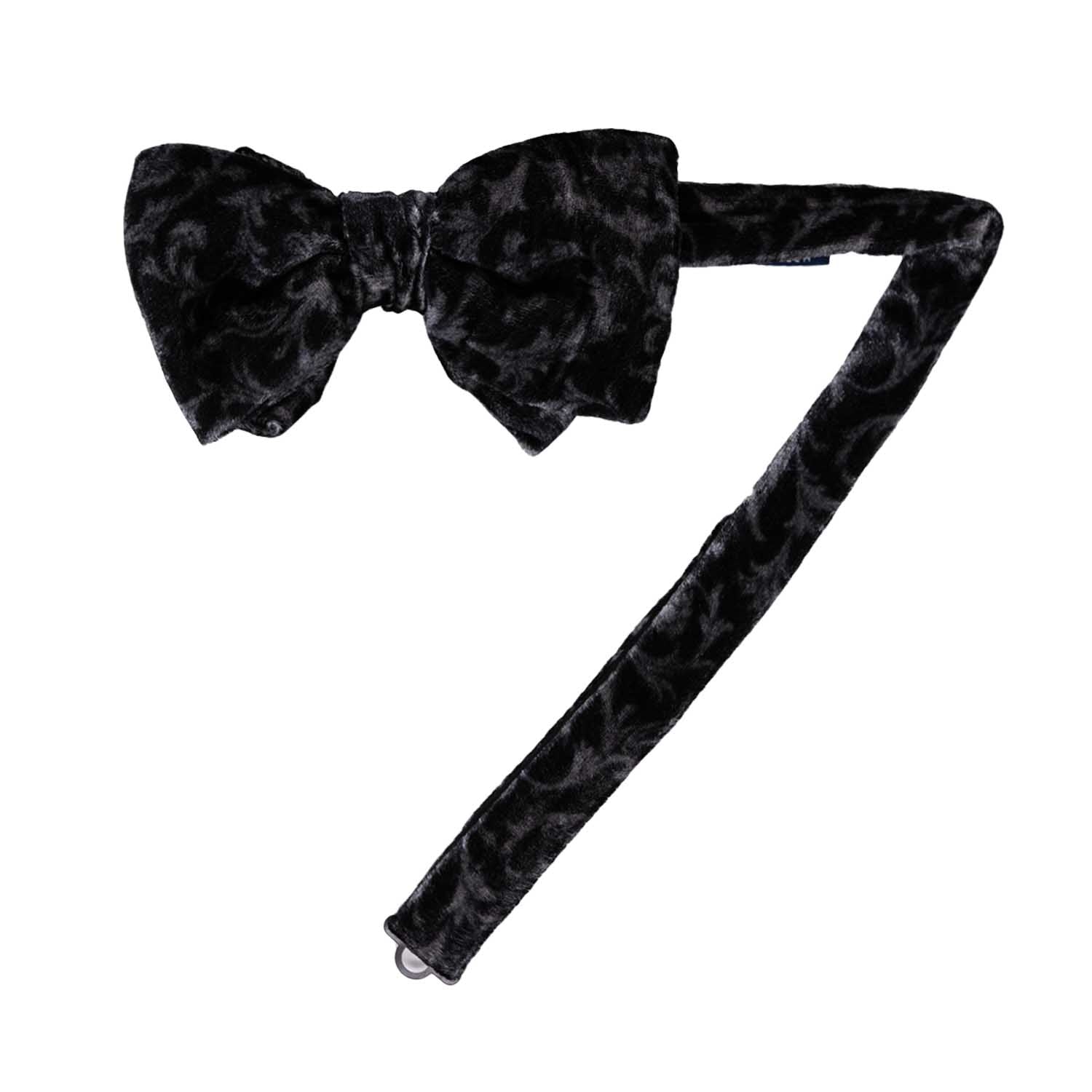 Patterned Pre Tied Velvet Bow Tie