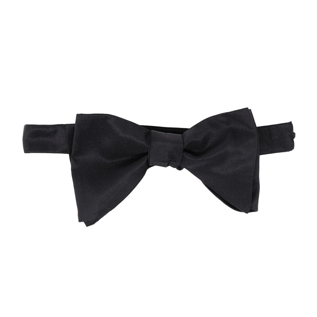 Black Self-Tie Silk Butterfly Bow Tie - sera fine silk