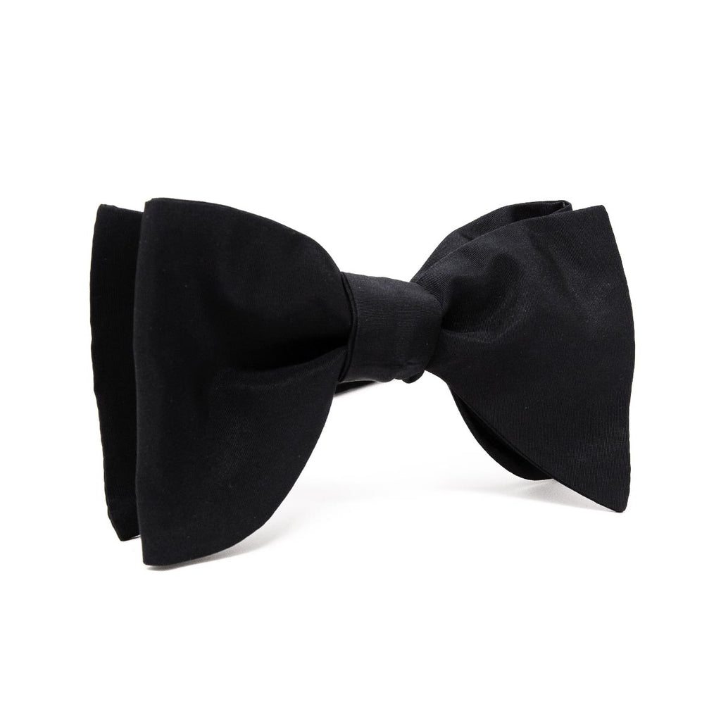 Black Self-Tie Silk Butterfly Bow Tie - sera fine silk