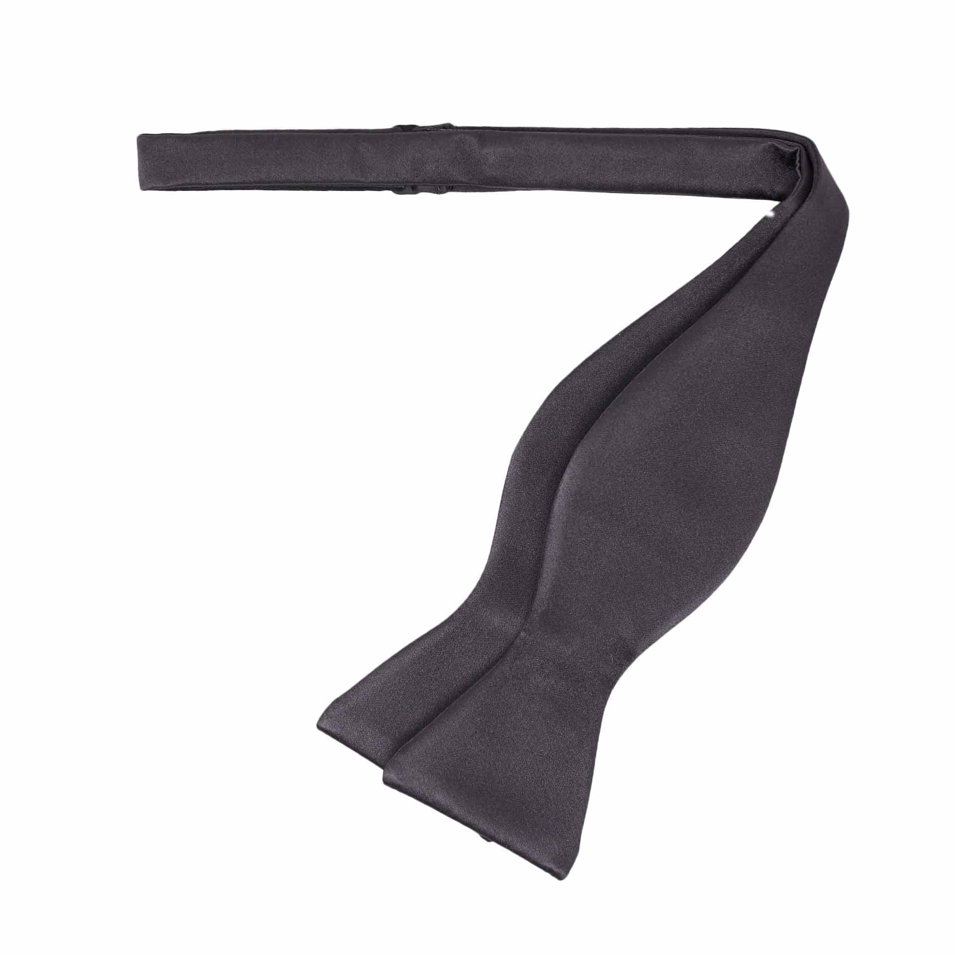 Dark Grey Self Tie Bow Tie