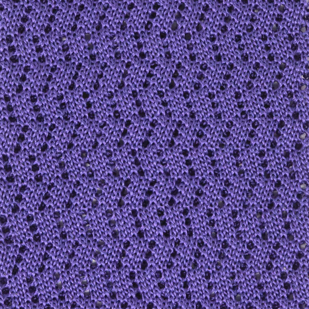 light purple zig zag v point knitted silk tie - serà fine silk