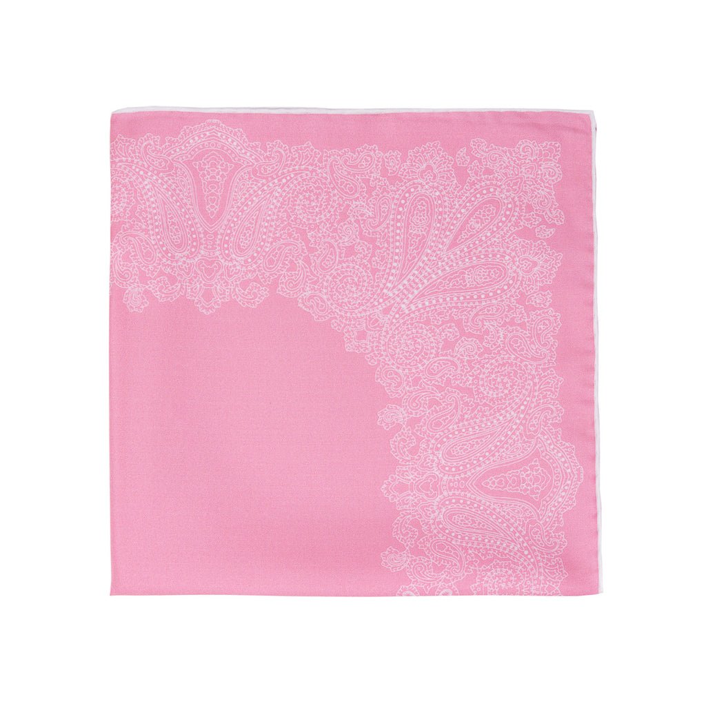 Mediterranean Coral Pink Pocket Square