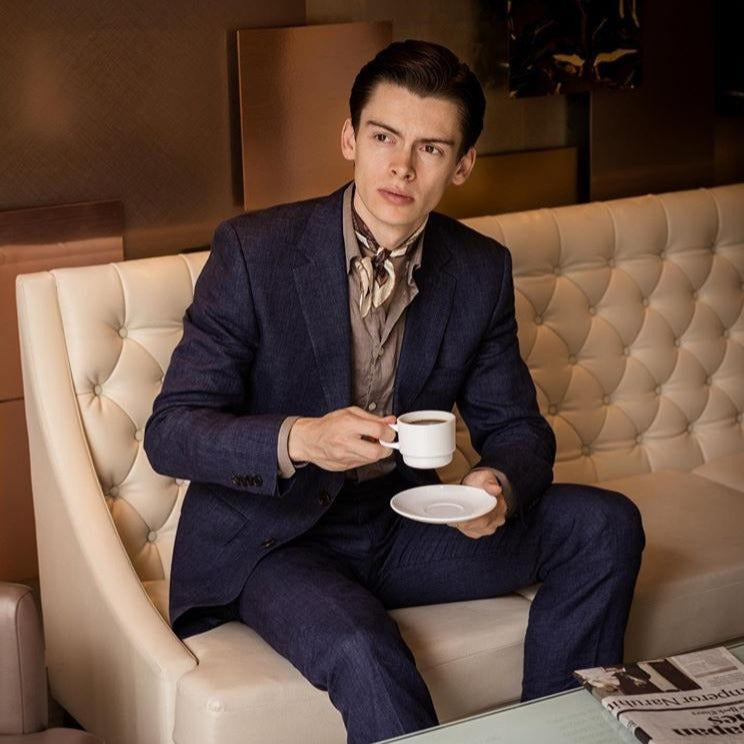 Vanilla Chianti Cream Pocket Square Serà Fine Silk
