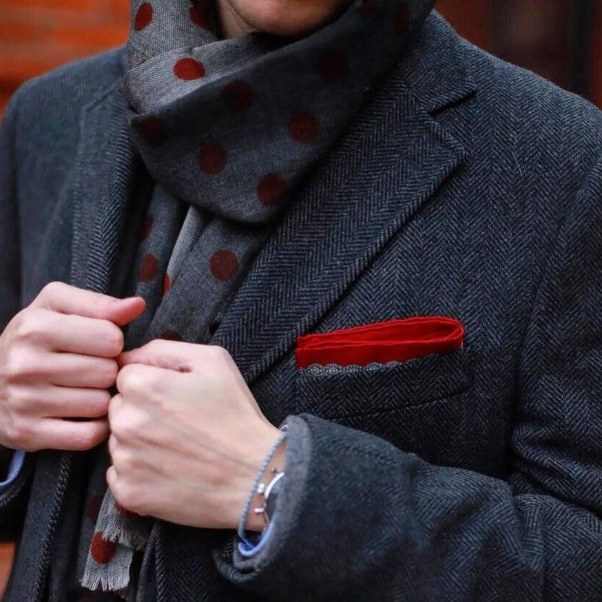 Red Essential Pocket Square Serà Fine Silk